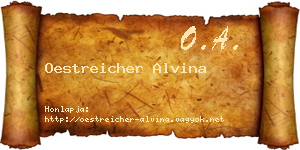 Oestreicher Alvina névjegykártya